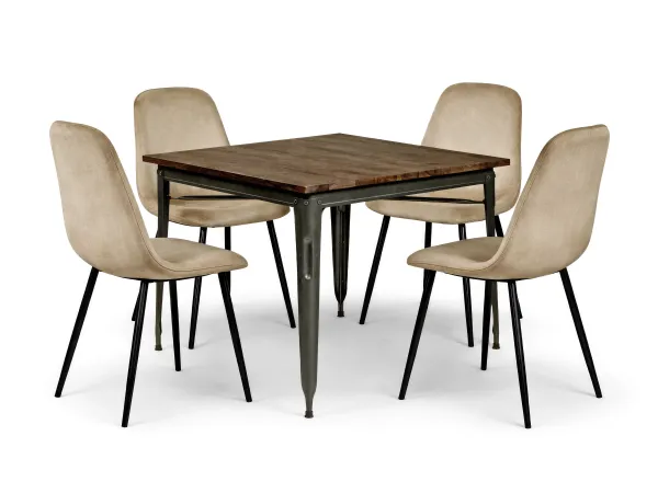 Daisy 4 Seater Dining Table with Joey Beige Chair